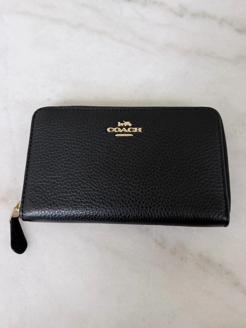 Black Coach Medium Zip ID Wallet